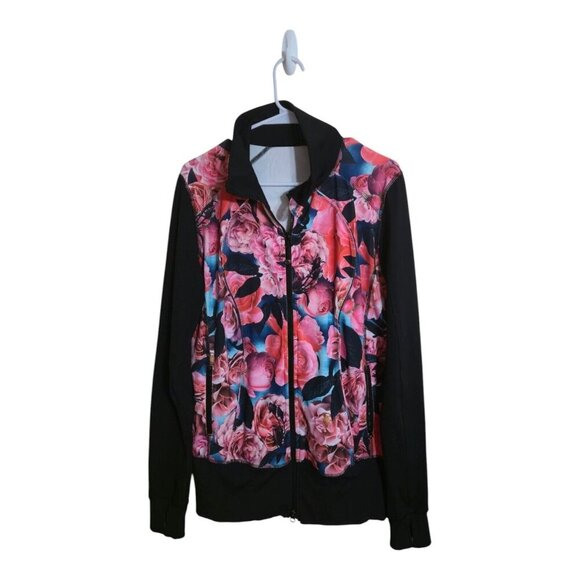 Lululemon Jacket Women 6 Asana Secret Garden Rose Flowers Pink Athleisure Gym - Picture 1 of 5